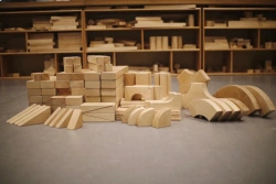Toys Babashki Constructor 102 parts, wooden block set, article 102