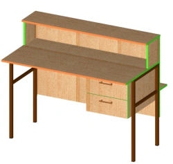 Library barrier table (metal frame)