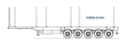 Semi-trailer SH-570 five-axle sorting trailer