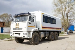 Specialised, shift vehicle (bus) on KAMAZ chassis KAMAZ-018/2011/TRCU-3axle-101 (KAMAZ-43118 (-RR, -RS ) Type 422