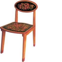 Chair for children with Khokhloma painting 620h330h340MM (3 p.k.) art.73040000000