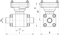 Ball shut-off valve ATEK.491811.114