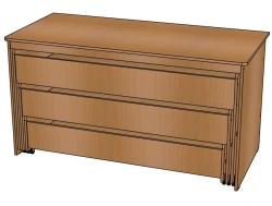 3-drawer bed with drawer / K11