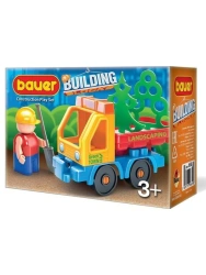 Children's educational construction toy Bauer "Construction" series "Truck" 19-piece set in box, item 656