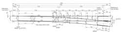 Arrow crossing of type R65, mark 1/9 with flexible sharps of project 2244.00.000