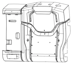 Left rear seat backrest padding 7005320AST01A
