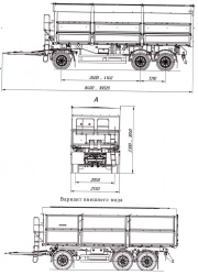 Tipper trailer 8596-41 with axles PLANT 1202-2410002 with load capacity 12 tonnes