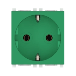 CADUCEUS ALING Experience Flush-mounted socket outlet with earthing without cover without centre screw 16A, 250V~, 2M, green, ar