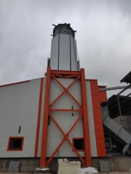 Robotic furnace device for combustion of woodworking waste with high moisture content (biofuel: wood bark).