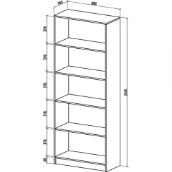 Shelving unit with sloping shelves (SZh 3)