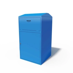 Container for separate (selective) collection, accumulation of secondary resources with loading hatch (K-RS-ZL)
