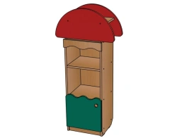 Shelving unit (left) ''G-St-1'' from set ''Mushrooms'' / SZh30