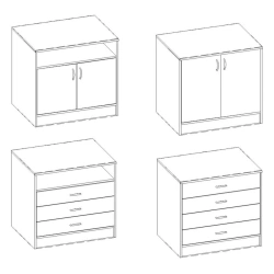 Wooden office cabinet