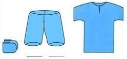 Medical clothing set for patient disposable non-sterile EQ 9398.007.02 H