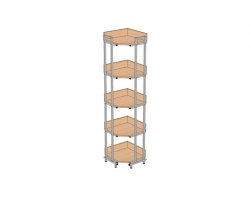 Corner shelving unit 5 shelves 450*450*1950 mm StU-5