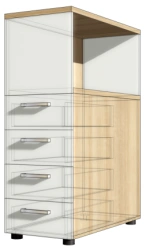 MAGNA Sideboard with extension / 4 drawers, Art. no. MTN 08