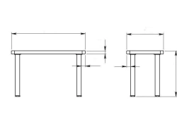 Children's wooden table for pre-schools