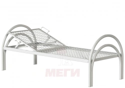 KF0-01-"MSC" (MSC-132) - General hospital bed with a headrest, without wheels, metal backrests, bed - steel mesh, mechanical