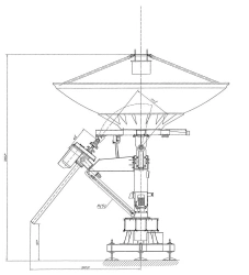 Swivelling support device for antenna post TNA-3.1