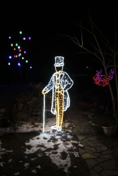 Illumination frame "Gentleman" - decorative street lamp to be installed as an independent stationary one