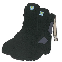 Electrically conductive boots, model Ep-4(0) Energo-Tesla S COMBI BL with Ep-4(0) Energo-Tesla electrically conductive stockings