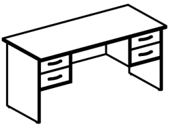 Desk with hanging cabinet 7088 "Rhythm" series