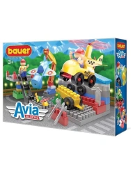Bauer Children's Educational Constructor Toy "Airline Bloks" 81-piece Air Service set in a box, article 748