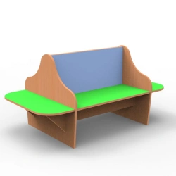 Double-sided locker room bench