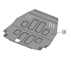 Set of metal guards for Mitsubishi Eclipse Cross PHEV MY 2021-