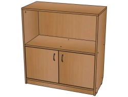 Shelving unit with doors ''DU-St4'' from the set ''Didactic corner'' / SZH53
