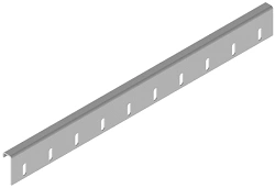 Reinforcing insert THP 000x00, with overall dimensions from 40x500 mm to 200x500 mm, thickness 2,0 mm, stainless steel grade A