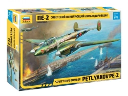 Assembled model "Soviet Pe-2 dive bomber"