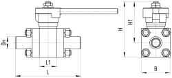 Shut-off ball valve ATEK.491811.011
