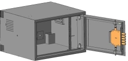 Reinforced wall-mounted distribution cabinet SHRNu-7U-566-BL