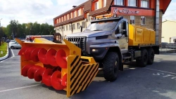 Snowplough auger-rotor snowplough SSR-1 model 7963 WN on the basis of chassis URAL 4320-72, 5557-72, 5557-74, 5557-72, 55571-74,