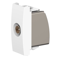 CADUCEUS ALING MODE + antibacterial Flush-mounted aerial socket TV M/F feed-through, 1M, white, art. no. A6624.0