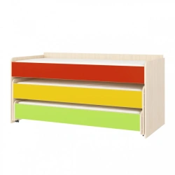 Children's three-drawer pull-out bed with cover (without cover)