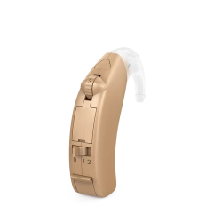 Electronic digital trimmer hearing aids, programmable air sound conduction behind-the-ear type "ELF-3T" according to TU 9444.