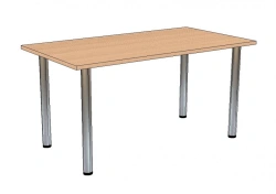 Dining table 6-seater, 4 supports chrome 1500*800*760 mm