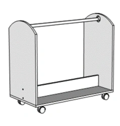 Wooden furniture for preschool institutions: Play module "Row"