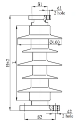 Support rod insulator with protective sheath made of organosilicon composition OSK 4-10-A-4