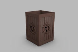 Logo urn with removable metal tank