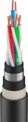Cable for signalling and interlocking, not spreading combustion, with single-wire TPZ, in armour made of glass twist, with insul