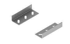 Bottom connector SLN 20, with overall dimensions 100x20 mm, thickness 2,0 mm, stainless steel grade AISI 304.