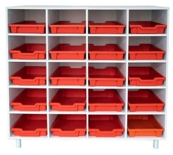 Cloakroom shoe rack with plastic drawers, SGDO