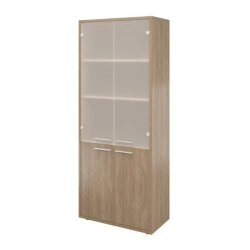 DB42 High cupboard 800x400x1980 (DB24+DB27*2+DB45S*2+DB48*2) Satin glass