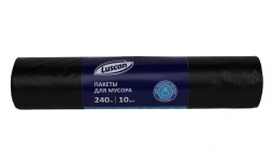 LDPE 240l 50 micron 10pcs/roll black 85x130cm Luscan waste bags