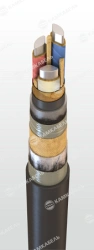Power cable with aluminium conductors, with paper insulation impregnated with non-flammable composition, not spreading combustio