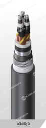 Power cable with aluminium conductors insulated with cross-linked polyethylene for voltage 6, 10, 15, 20, 30 and 35 kV of APvKPu