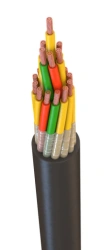 Marine cables with copper conductors with rubber insulation in rubber sheath for alternating voltage up to 690 V with frequency